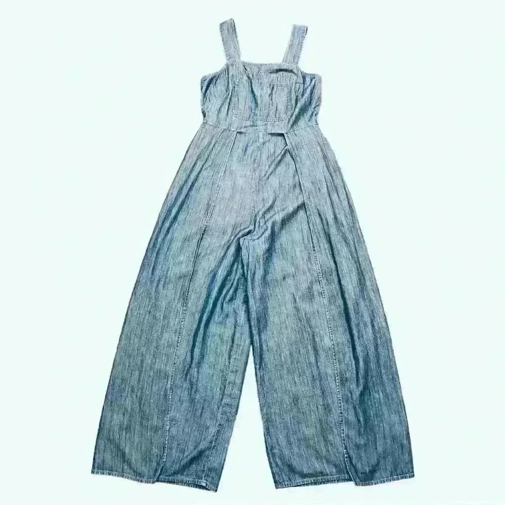 Tommy Jeans Women's Sleeveless Jumpsuit with Zipper, Pockets, Wide Leg, Size XS - Picture 6 of 13